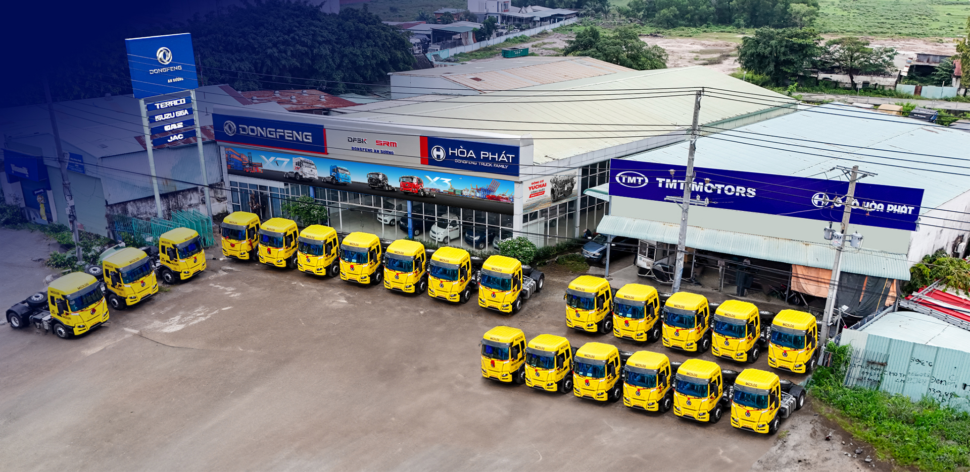 banner giới thiệu ô tô hoà phát