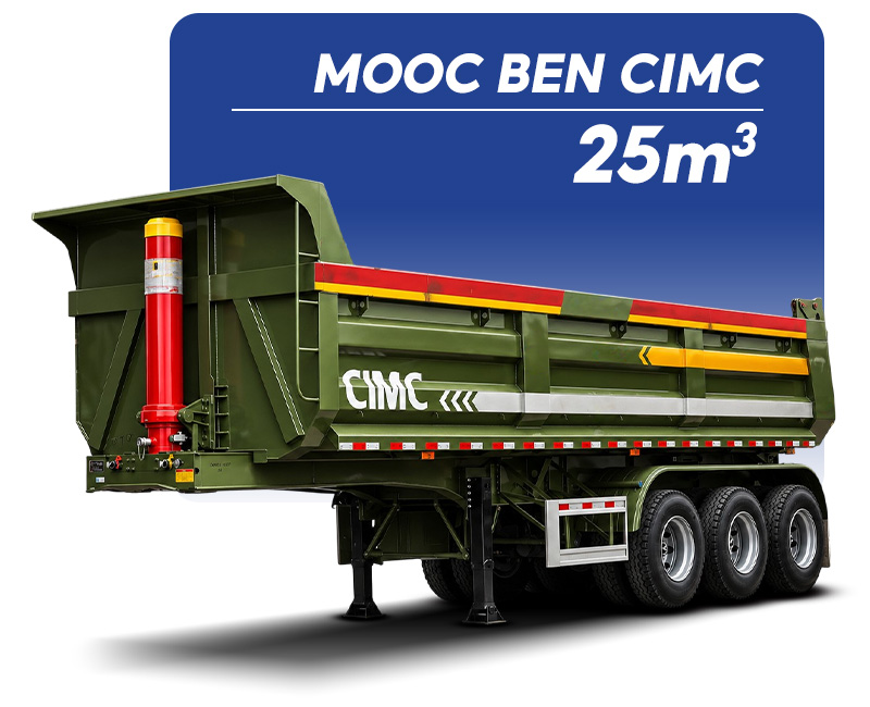 Sơ mi rơ mooc ben CIMC 25 khối tải trọng 28.3 tấn