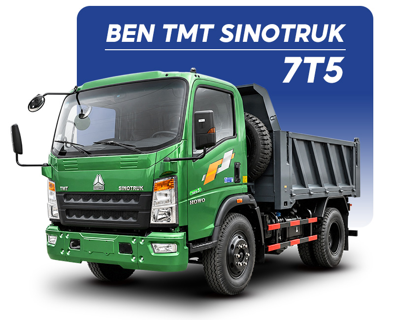Xe ben TMT Sinotruk 7.5 tấn thùng tự đổ