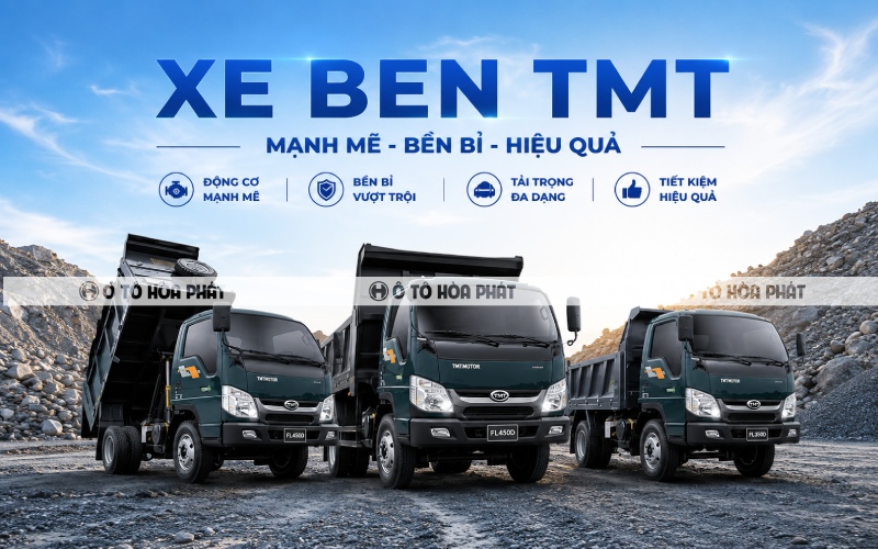 Top xe ben TMT đa dạng phân khúc có xe sẵn giao ngay tại Ô tô Hoà Phát
