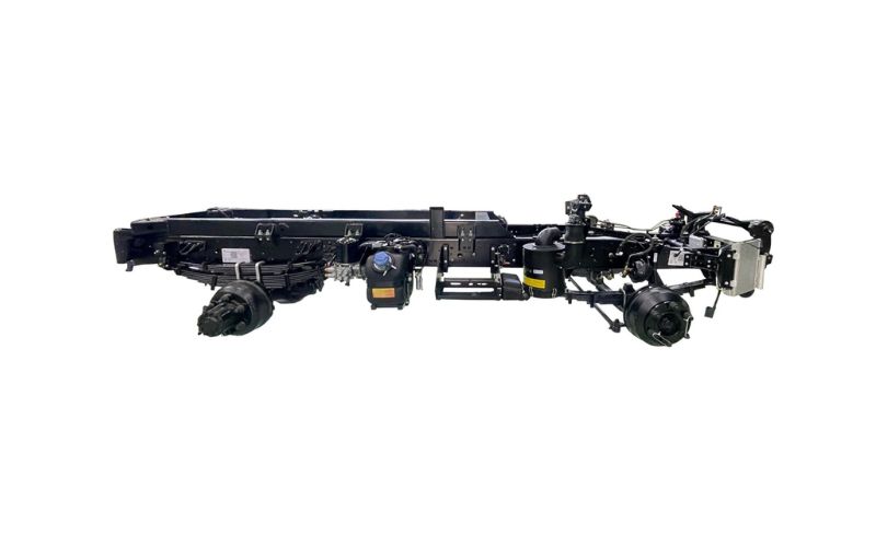 Khung gầm của xe ben Veam Forland D90 dày dặn
