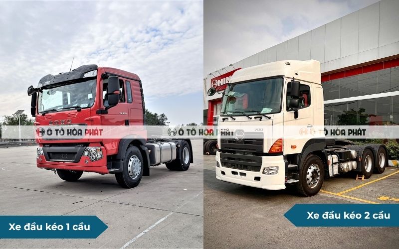 Xe đầu kéo 1 cầu và 2 cầu