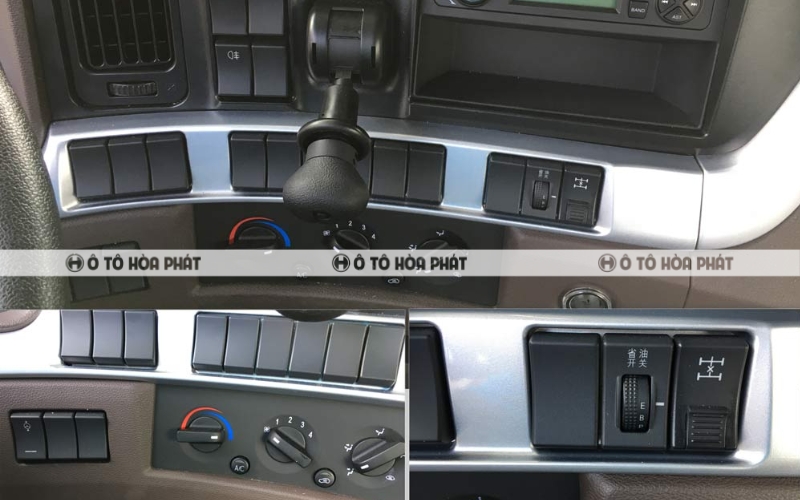 Cabin được trang bị đầy đủ tiện ích với các nút bấm khoa học