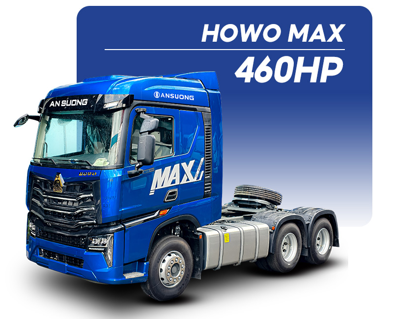 Xe đầu kéo Howo Max 460HP 2 cầu khả năng kéo theo 38.9 tấn